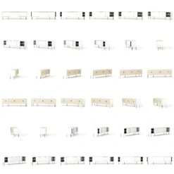 Vogue Media Bench With Legs 180 Cm, White / Black -Gubi Furni Sales decotique vogue media furniture 180 with legs 105