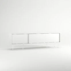 Vogue Media Bench With Legs 180 Cm, White -Gubi Furni Sales decotique vogue media furniture 180 with legs 108
