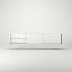 Vogue Media Bench With Legs 180 Cm, White -Gubi Furni Sales decotique vogue media furniture 180 with legs 110