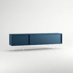 Vogue Media Bench With Legs 180 Cm, Dark Blue / White -Gubi Furni Sales decotique vogue media furniture 180 with legs 122