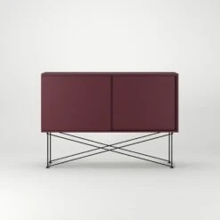 Vogue Sideboard 136H, Wine Red/2WR/Black -Gubi Furni Sales decotique vogue sideboard 136 with frame stand 93
