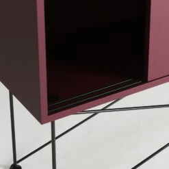 Vogue Sideboard 136H, Wine Red/2WR/Black -Gubi Furni Sales decotique vogue sideboard 136 with frame stand 95