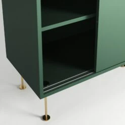 Vogue Side Table With Legs 136 Cm, Green / Brass 11 Vogue Side Table With Legs 136 Cm, Green / Brass -Gubi Furni Sales decotique vogue sideboard 136 with legs 40