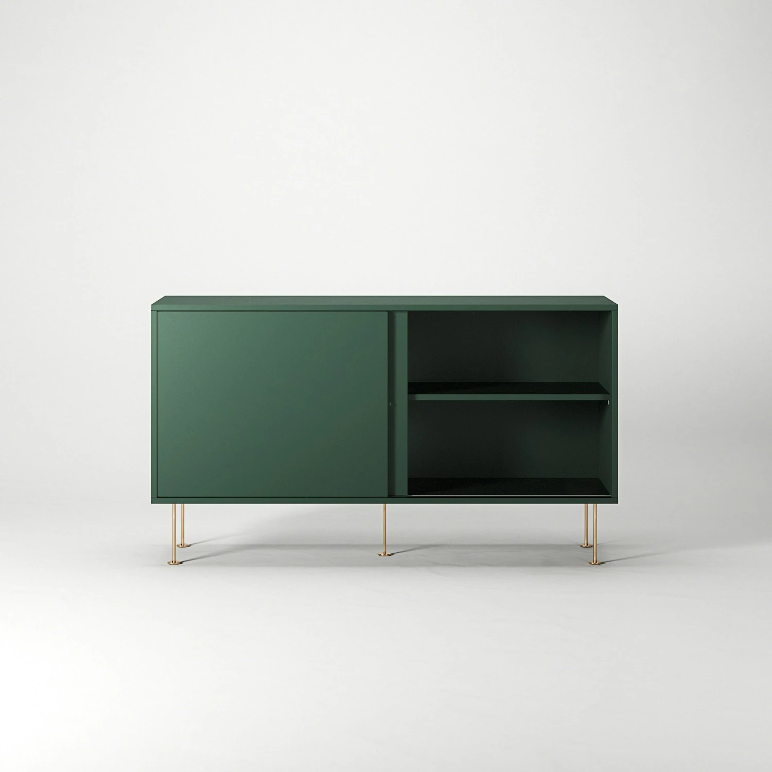 Vogue Side Table With Legs 136 Cm, Green / Brass 7 Vogue Side Table With Legs 136 Cm, Green / Brass - Image 5
