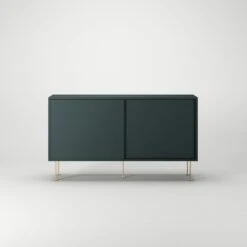 Vogue Side Table With Legs 136 Cm, Grey / Brass -Gubi Furni Sales decotique vogue sideboard 136 with legs 45