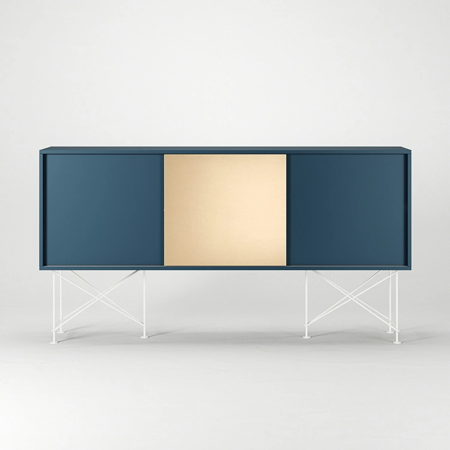 Vogue Sideboard 180H, Darkblue/2DB1B/White 4 Vogue Sideboard 180H, Darkblue/2DB1B/White - Image 2