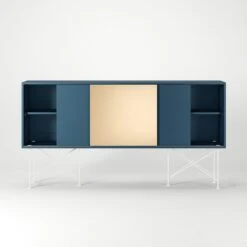 Vogue Sideboard 180H, Darkblue/2DB1B/White 13 Vogue Sideboard 180H, Darkblue/2DB1B/White -Gubi Furni Sales decotique vogue sideboard 180 one brass door frame stand 152