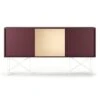 Vogue Sideboard 180H, Wine Red/2WR1B/White -Gubi Furni Sales decotique vogue sideboard 180 one brass door frame stand 161