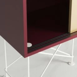 Vogue Sideboard 180H, Wine Red/2WR1B/White -Gubi Furni Sales decotique vogue sideboard 180 one brass door frame stand 164