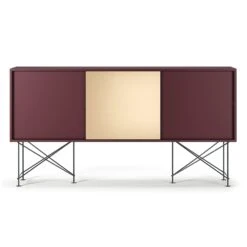 Vogue Sideboard 180H, Wine Red/2WR1B/Black