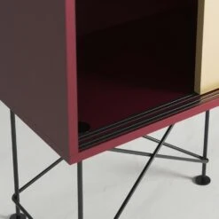 Vogue Sideboard 180H, Wine Red/2WR1B/Black -Gubi Furni Sales decotique vogue sideboard 180 one brass door frame stand 73