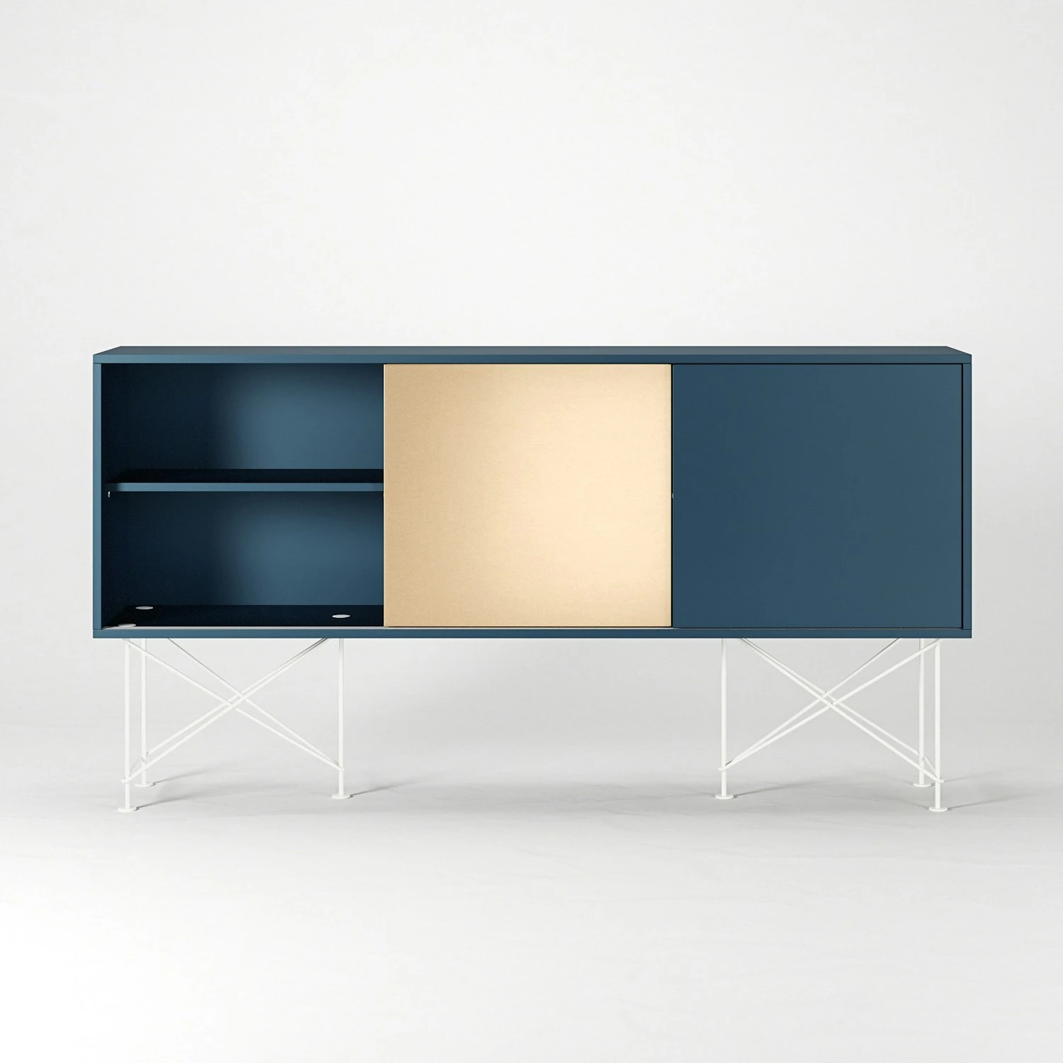 Vogue Sideboard 180H, Darkblue/1DB2B/White 7 Vogue Sideboard 180H, Darkblue/1DB2B/White - Image 5