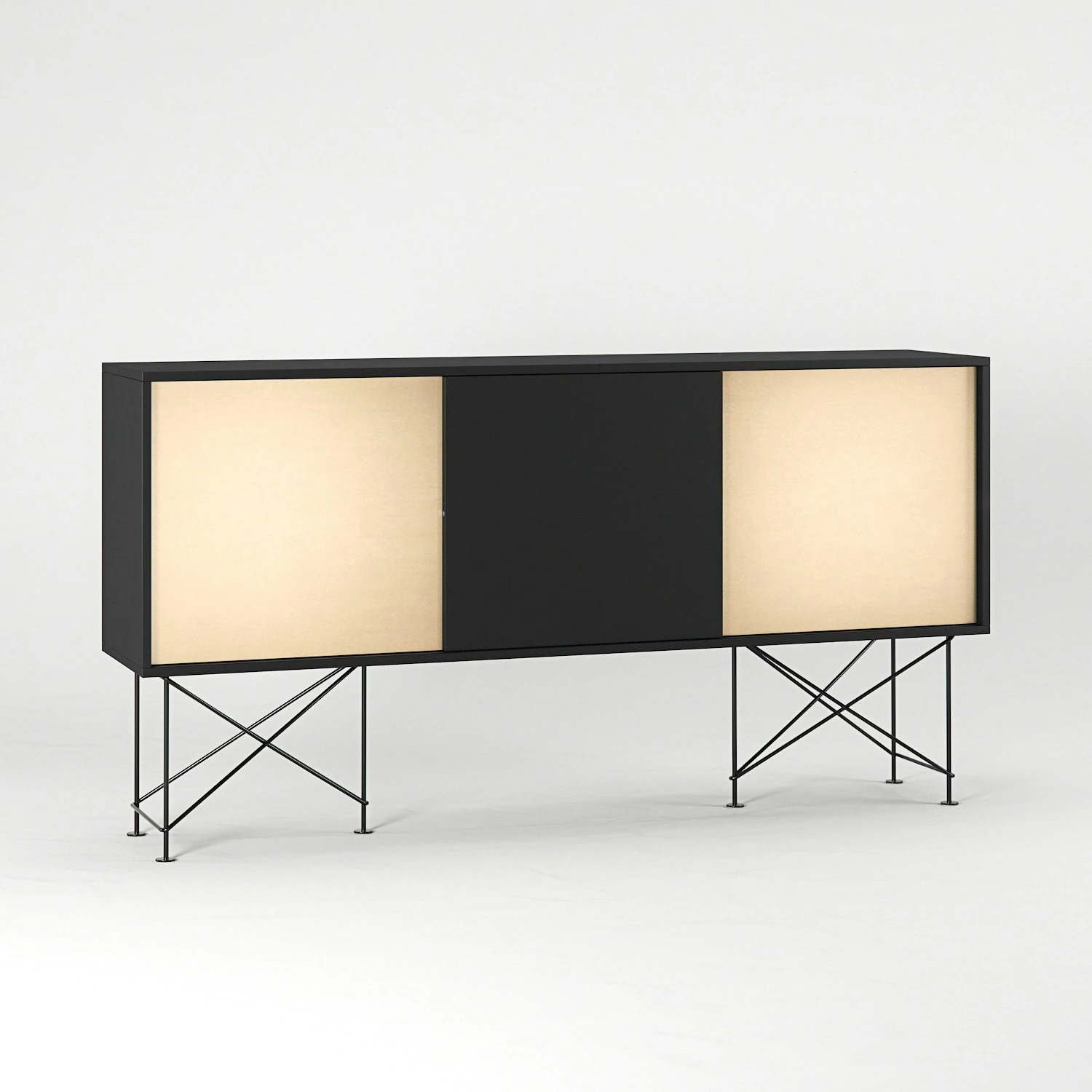 Vogue Sideboard 180H, Antracit/1A2B/Black 5 Vogue Sideboard 180H, Antracit/1A2B/Black - Image 3