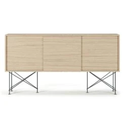 Vogue Sideboard 180H, White Oak/3WO/Black
