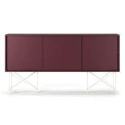 Vogue Sideboard 180H, Wine Red/3WR/White