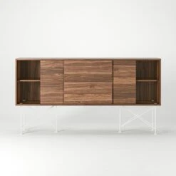 Vogue Sideboard 180H, Walnut/3W/White -Gubi Furni Sales decotique vogue sideboard 180 with frame stand 186