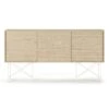 Vogue Sideboard 180H, White Oak/3WO/White -Gubi Furni Sales decotique vogue sideboard 180 with frame stand 188