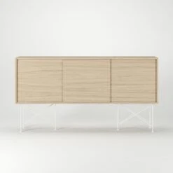 Vogue Sideboard 180H, White Oak/3WO/White -Gubi Furni Sales decotique vogue sideboard 180 with frame stand 189
