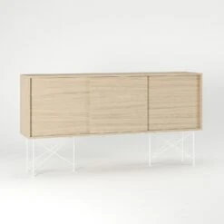 Vogue Sideboard 180H, White Oak/3WO/White -Gubi Furni Sales decotique vogue sideboard 180 with frame stand 190