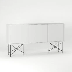 Vogue Sideboard 180H, White/3W/Black -Gubi Furni Sales decotique vogue sideboard 180 with frame stand 29