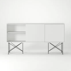 Vogue Sideboard 180H, White/3W/Black -Gubi Furni Sales decotique vogue sideboard 180 with frame stand 31