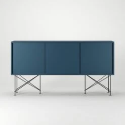 Vogue Sideboard 180H, Darkblue/3DB/Black -Gubi Furni Sales decotique vogue sideboard 180 with frame stand 42