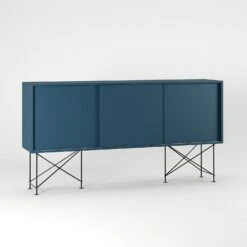 Vogue Sideboard 180H, Darkblue/3DB/Black -Gubi Furni Sales decotique vogue sideboard 180 with frame stand 43