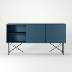 Vogue Sideboard 180H, Darkblue/3DB/Black -Gubi Furni Sales decotique vogue sideboard 180 with frame stand 45