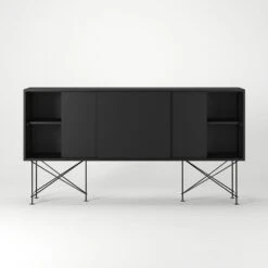 Vogue Sideboard 180H, Antracit/3A/Black -Gubi Furni Sales decotique vogue sideboard 180 with frame stand 60