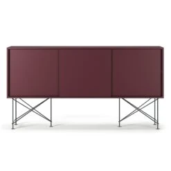 Vogue Sideboard 180H, Wine Red/3WR/Black
