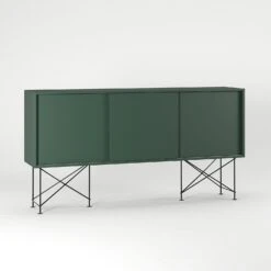 Vogue Sideboard 180H, Green/3G/Black -Gubi Furni Sales decotique vogue sideboard 180 with frame stand 85