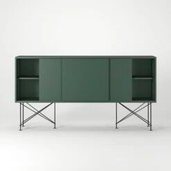 Vogue Sideboard 180H, Green/3G/Black -Gubi Furni Sales decotique vogue sideboard 180 with frame stand 88