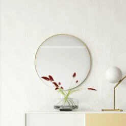 Vogue Wall Cabinet Petite 136, White/Brass -Gubi Furni Sales decotique vogue wall cabinet petite 136 24