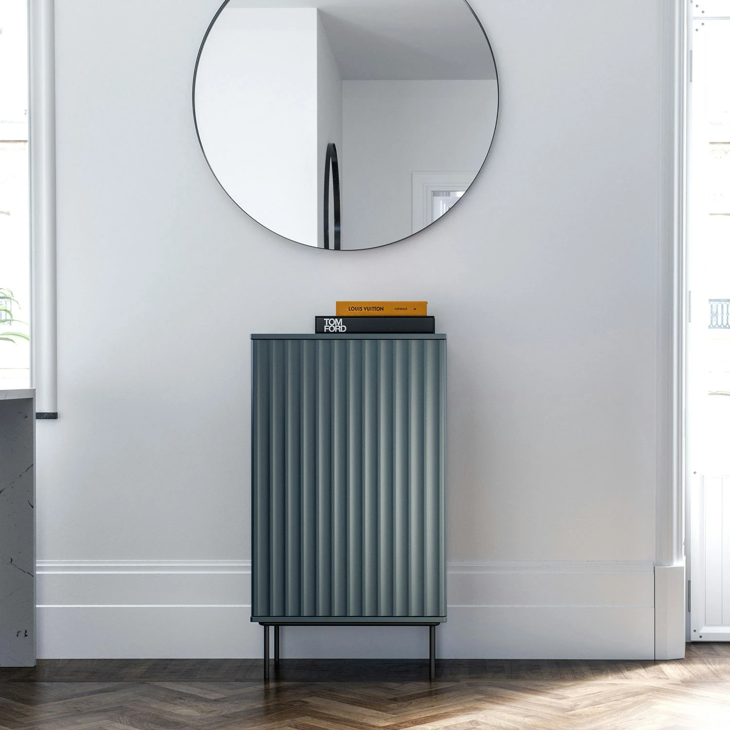 Wave Cabinet 1D Grey 5 Wave Cabinet 1D Grey - Image 3