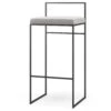 Bar Stool With Backrest Outdoor 90 Cm, Flanelle