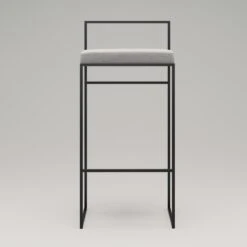 Bar Stool With Backrest Outdoor 90 Cm, Flanelle -Gubi Furni Sales department bar stool outdoor with backrest sunbrella 42