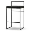 Bar Stool With Backrest 80 Cm, Black / Black Velvet 1 Bar Stool With Backrest 80 Cm, Black / Black Velvet -Gubi Furni Sales department bar stool with backrest 80 cm 0