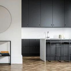 Bar Stool With Backrest 90 Cm, Black / Black Velvet -Gubi Furni Sales department bar stool with backrest 90 cm 91