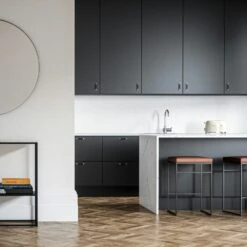 Bar Stool Without Backrest 67 Cm, Black / Brown Leather -Gubi Furni Sales department bar stool without backrest 67 cm 18