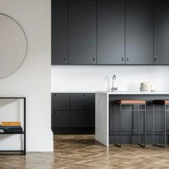 Bar Stool Without Backrest 77 Cm, Black / Brown Leather -Gubi Furni Sales department bar stool without backrest 77 cm 18