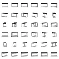 Bench, Black / Black Leather -Gubi Furni Sales department bench 10