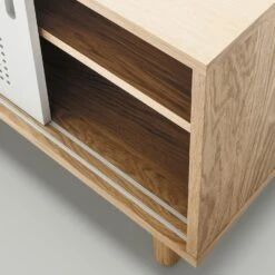 Ray Media Bench 180 Cm, Oak / White -Gubi Furni Sales department ray media furniture 180 6