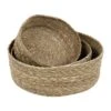 Dixie Seagrass Emil Bread Basket 3 Pack, Natural