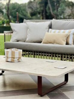 Wide Stripe Bread Basket 19x20 Cm, Beige -Gubi Furni Sales diyti wide stripe bread basket 19x20 cm 7