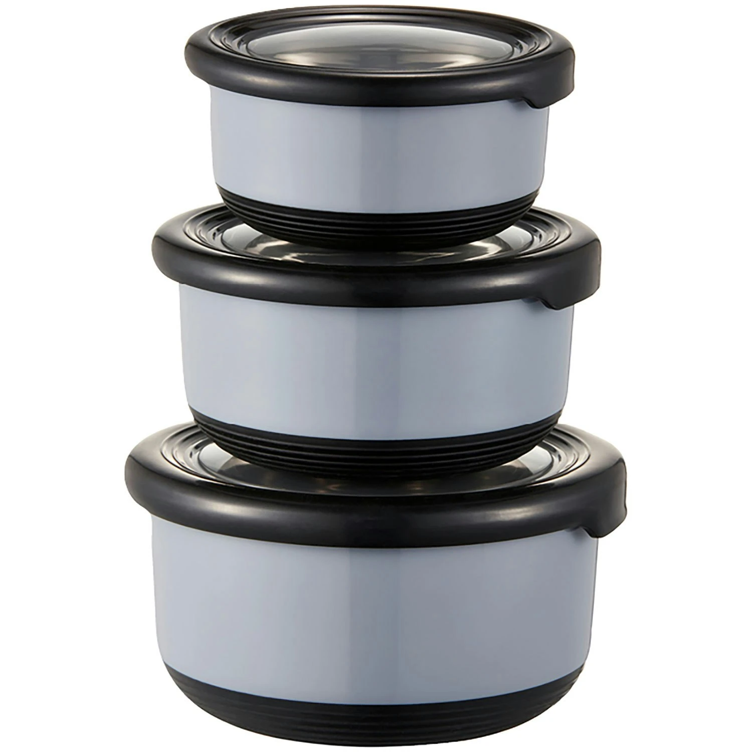 Dorre Fay Storage Boxes 3pcs Black Stainless Steel 3 Dorre Fay Storage Boxes 3pcs Black Stainless Steel