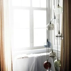 Rowan Pendant Ø22cm, Clear/Silver -Gubi Furni Sales ebb flow rowan pendant 22cm 1 1