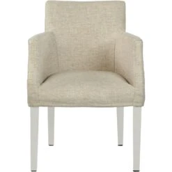 Brooklyn Chair Loose Cover, White / Piquet Natural 01