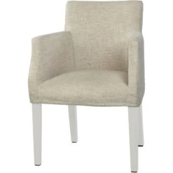 Brooklyn Chair Loose Cover, White / Piquet Natural 01 -Gubi Furni Sales englesson brooklyn chair loose cover 4