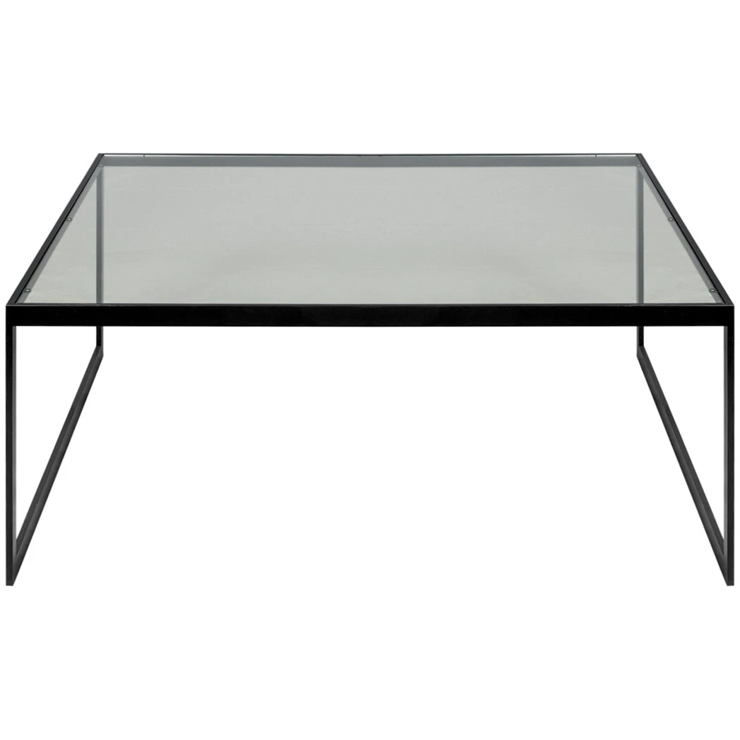 Square Coffee Table, 102x102 Cm, Black/Glass 3 Square Coffee Table, 102x102 Cm, Black/Glass