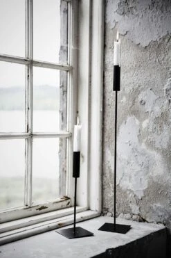 Ernst Candlestick Black, 30 Cm -Gubi Furni Sales ernst candleholder 1